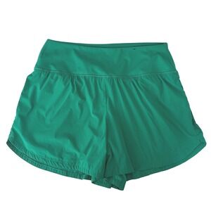 Spyder Active Athletic Running Shorts Womens M Green Lined Gym Athleisure